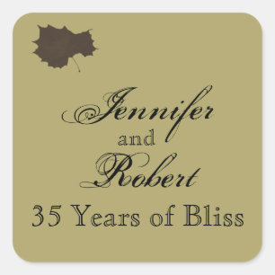 Autumn Glamour in Brown and Gold Envelope Seal