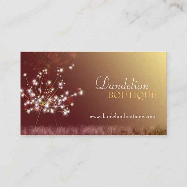 Autumn Glitters Unique Fashion Boutique Business Card (Front)