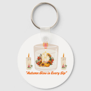 “Autumn Glow in Every Sip – Cosy Fall Coffee Mug” Key Ring