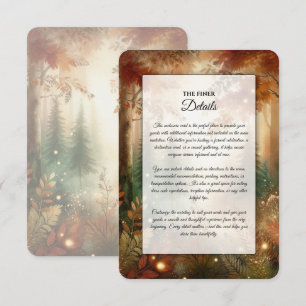 Autumn Glow in the Enchanted Forest Wedding Enclosure Card