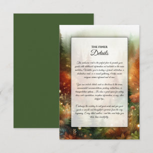 Autumn Glow in the Enchanted Forest Wedding Enclosure Card