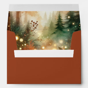 Autumn Glow in the Enchanted Forest Wedding Envelope