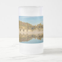 Autumn Glow Lake Springfield Frosted Glass Beer Mu