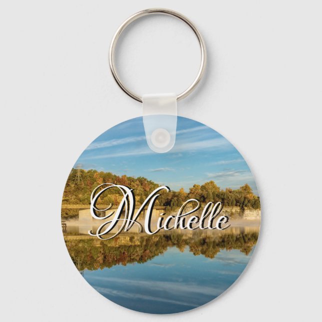 Autumn Glow Lake Springfield Keychain (Front)