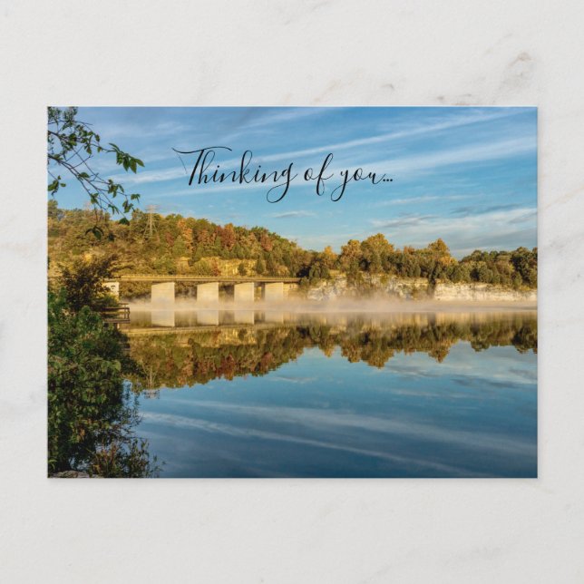 Autumn Glow Lake Springfield Thinking Of You Postcard (Front)