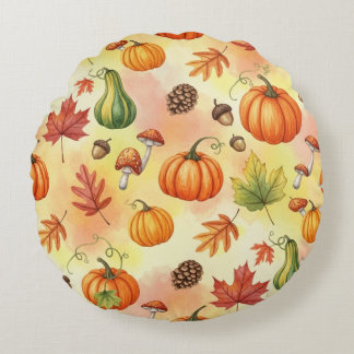 Autumn Glow Round Cushion
