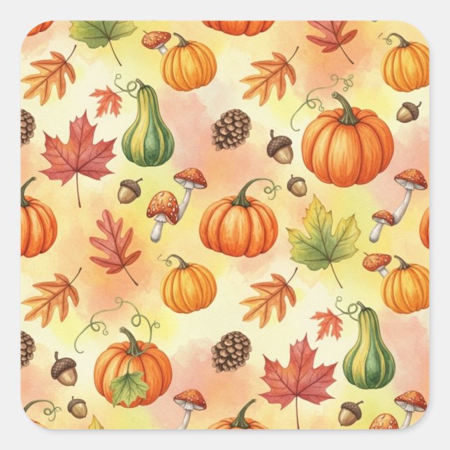 Autumn Glow Square Sticker (Front)