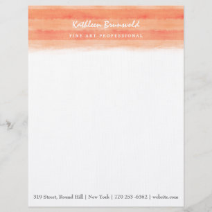 "Autumn Glow" Watercolor  Letterhead