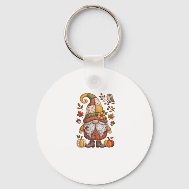 autumn gnome Classic T-Shirt.png Key Ring (Front)