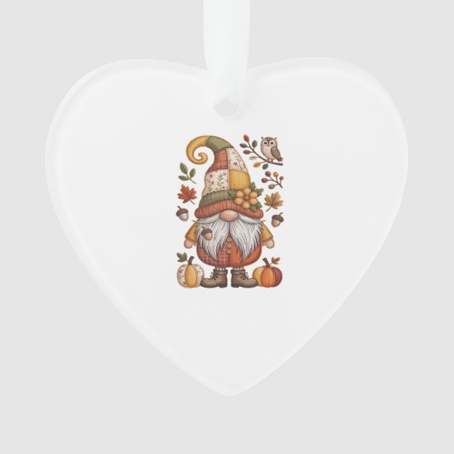 autumn gnome Classic T-Shirt.png Ornament (Front)