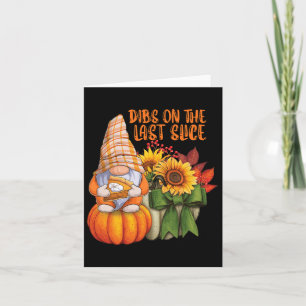 Autumn Gnome Loves Pumpkin Pie Dessert And Fall Fo Card