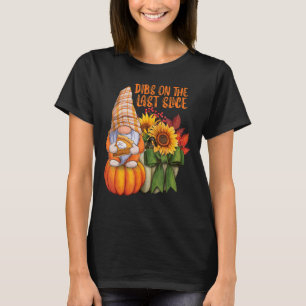 Autumn Gnome Loves Pumpkin Pie Dessert and Fall Fo T-Shirt