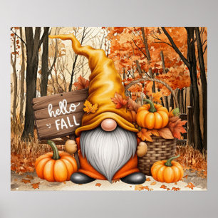 Autumn Gnome Poster