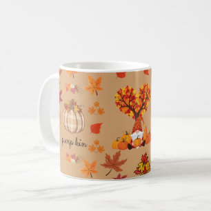 Autumn Gnome Pumpkin Fall Art Print Coffee Mug