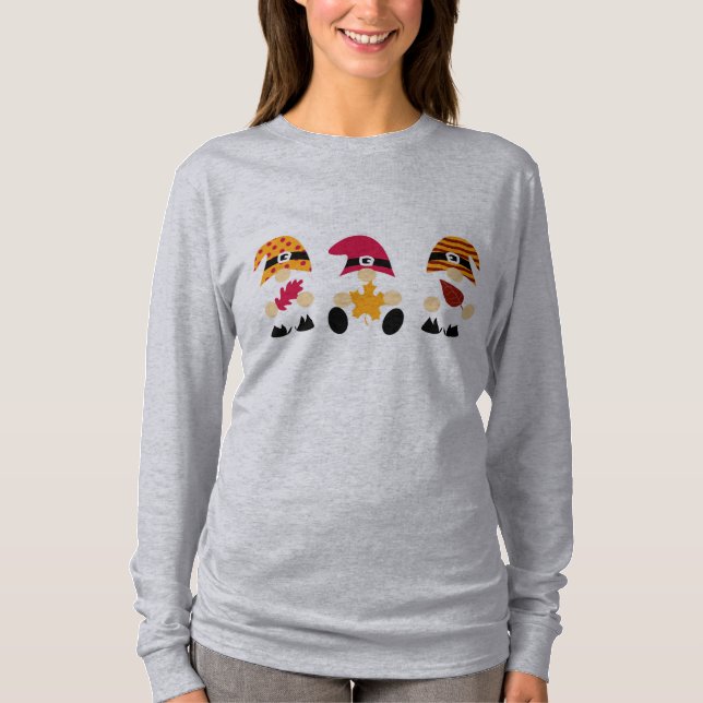 Autumn Gnome Trio T-Shirt (Front)