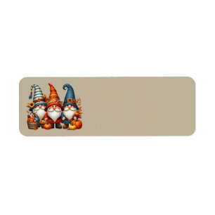 Autumn Gnomes Address Labels