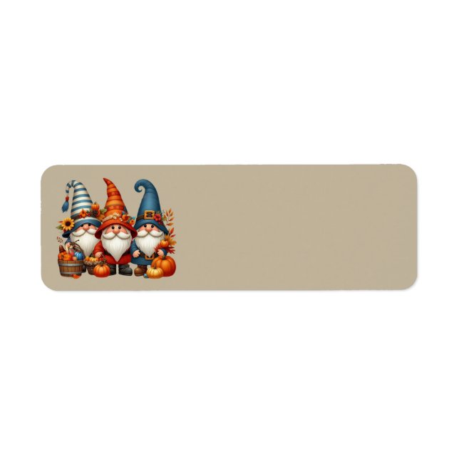 Autumn Gnomes Address Labels (Front)