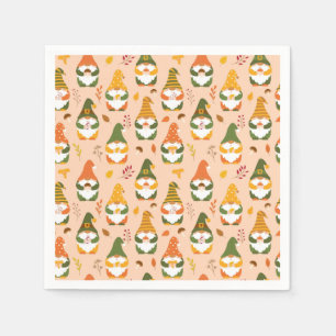 Autumn Gnomes in the Forest Pattern Napkin