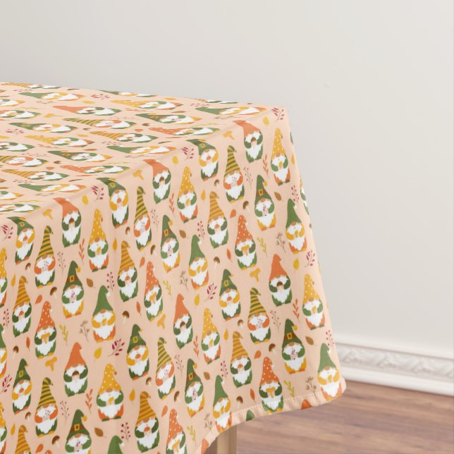 Autumn Gnomes in the Forest Pattern Tablecloth (In Situ)