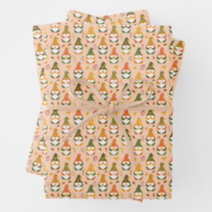 Autumn Gnomes in the Forest Pattern Wrapping Paper Sheet