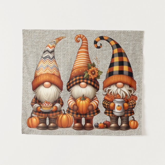 Autumn Gnomes Tapestry (Front (Horizontal))