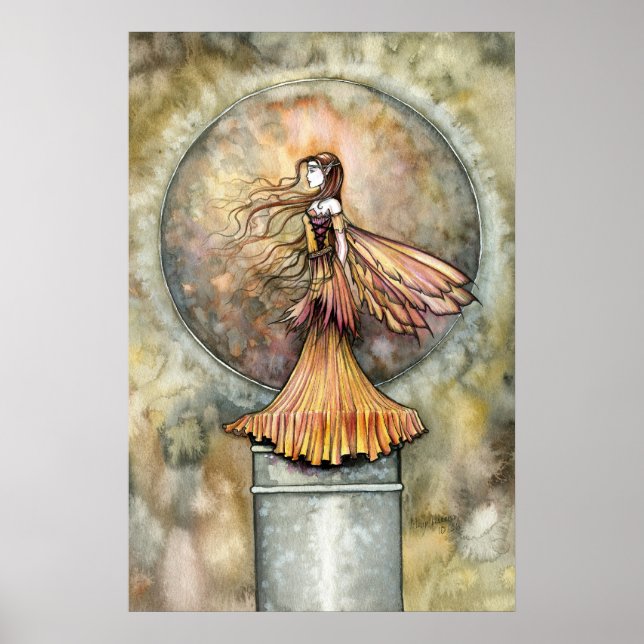 Autumn Gold Fairy Poster Print by Molly Harrison (Front)