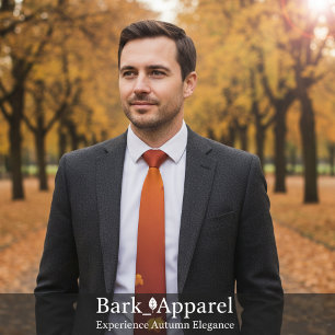 Autumn Gold Foil Leaves Pattern Tie