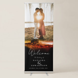 Autumn Gold Landscape Overlay Photos Wedding Retractable Banner