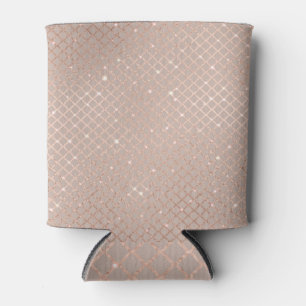 Autumn Gold Leaves: Floral Pattern Can Cooler