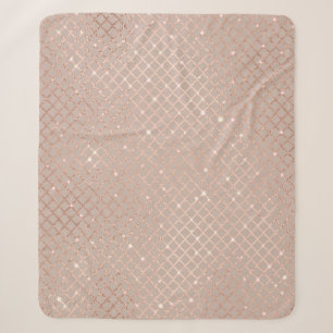 Autumn Gold Leaves: Floral Pattern Sherpa Blanket
