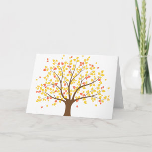 Autumn Gold Tree Greeting Card