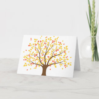 Autumn Gold Tree Greeting Card