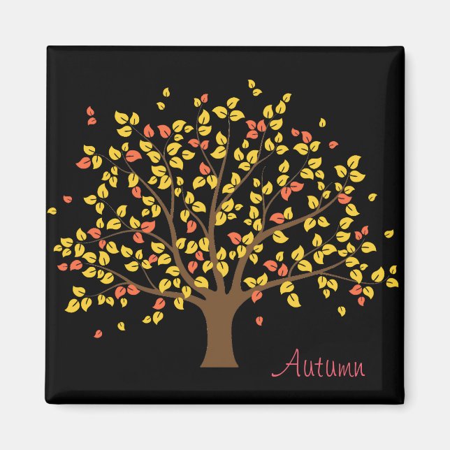 Autumn Gold Tree Magnet (Front)