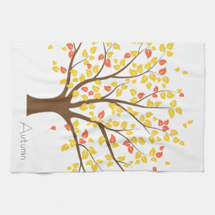 Autumn Gold Tree Tea Towel