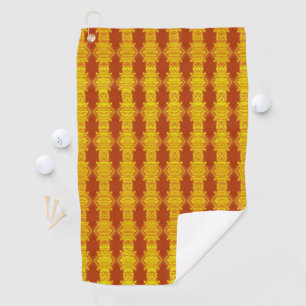 Autumn Gold Tribal Golf Towel