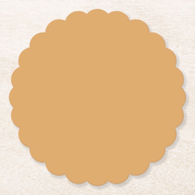 Autumn Gold/Yellow Solid Colour Paper Coaster (Front)
