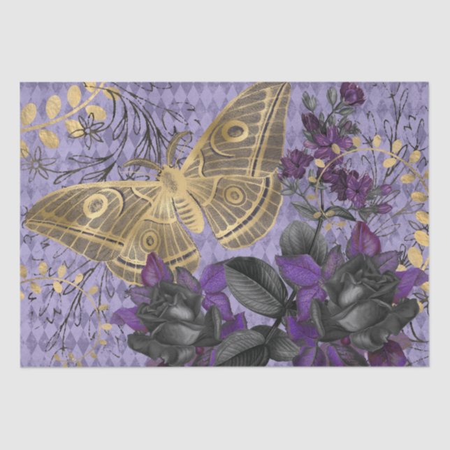 Autumn Gothic Butterfly Tissue Paper (Front)