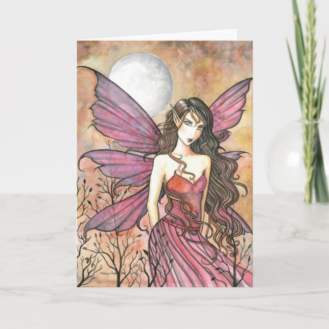 Autumn Gothic Fairy Card by Molly Harrison (Front)
