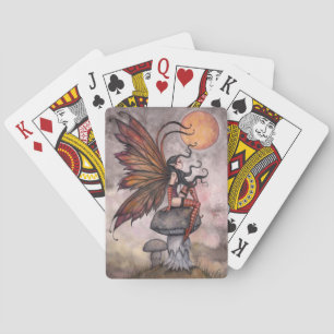 Autumn Gothic Fairy Fantasy Art Playing Cards