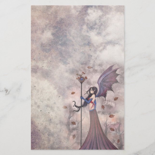 Autumn Gothic Fairy Stationary Stationery (Front)