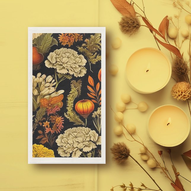 Autumn Gothic Floral Guest Towels Napkin (Creator Uploaded)