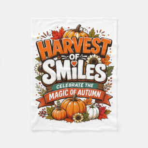 Autumn Graphic Tee Thanksgiving Shirt Cosy Fal Fleece Blanket