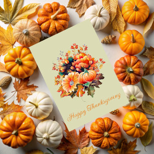 Autumn Gratitude, Thanksgiving invitation