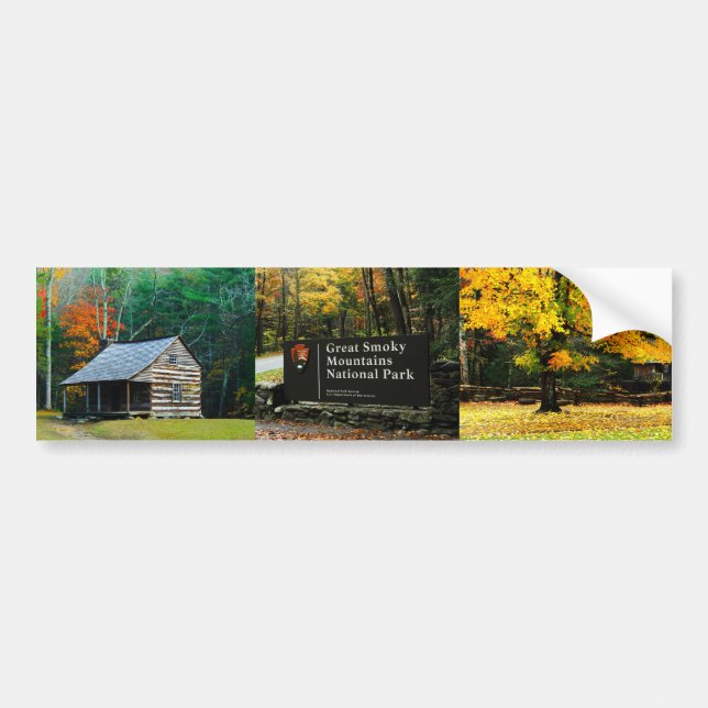 Autumn Great Smoky Mountain Bumper Sticker Collage (Front)