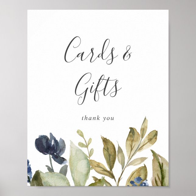 Autumn Greenery Cards and Gifts Sign (Front)