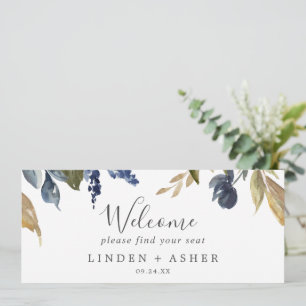 Autumn Greenery Hanging Seating Chart Header