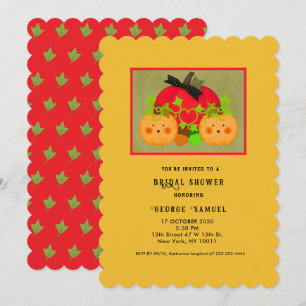 Autumn Halloween Best Bridal Shower Invitation