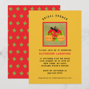 Autumn Halloween Best Bridal Shower Invitation