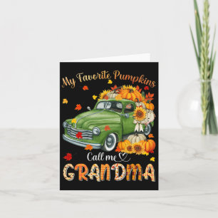 Autumn Halloween Fall My Favourite Pumpkin Call Me Card