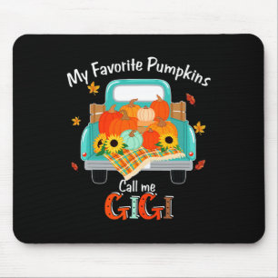 Autumn Halloween Fall My Favourite Pumpkin Call Me Mouse Mat